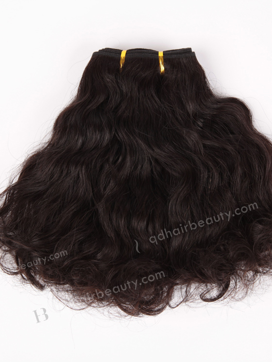In Stock Indian Virgin Hair 12" Body Wave with Big Curl at the bottom Natural Color Machine Weft SM-203
